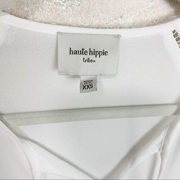 Like New Haute Hippie Long Sleeve Lace Blouse B5 - Picture 3 of 7